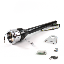 Roadster Column Black 4.5" Drop 9 Hole Push Button BL w/ RFID - Part Number: HEXCB3XXX0459PBL1