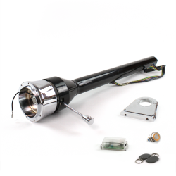 Roadster Column Black 4.5" Drop 9 Hole Push Button OR w/ RFID - Part Number: HEXCB3XXX0459POR1