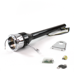 Roadster Column Black 4.5" Drop 9 Hole Push Button YL w/ RFID - Part Number: HEXCB3XXX0459PYL1