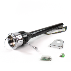 Roadster Column Black 4.5" Drop 9 Hole Push Button GN  - Part Number: HEXCB3XXX0459PGN0