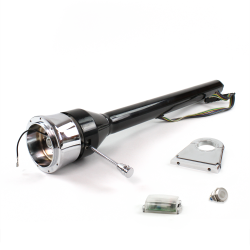 Roadster Column Black 4.5" Drop 9 Hole Push Button WH  - Part Number: HEXCB3XXX0459PWH0