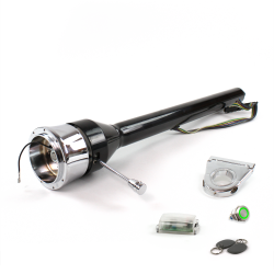 Roadster Column Black 3.5" Drop 9 Hole Push Button GN w/ RFID - Part Number: HEXCB3XXX0359PGN1