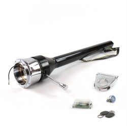 Roadster Column Black 3.5" Drop 9 Hole Push Button BL w/ RFID - Part Number: HEXCB3XXX0359PBL1