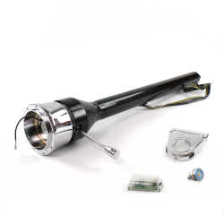 Roadster Column Black 3.5" Drop 9 Hole Push Button BL  - Part Number: HEXCB3XXX0359PBL0