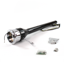 Roadster Column Black 2.5" Drop 9 Hole Push Button WH  - Part Number: HEXCB3XXX0259PWH0