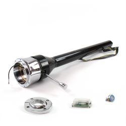 Roadster Column Black FLR MNT 9 Hole Push Button BL  - Part Number: HEXCB3XXX1X9PBL0