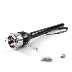 Roadster Column Black 9 Hole Push Button GN  - Part Number: HEXCB3XXX0X9PGN0