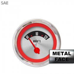 H2O Temp Ga. - SAE Amer Retro Rod Rd Rng IIII, Rd Mod Nedl, Chrom Trm Rngs~Kit - Part Number: GAR2135ZEXLABCE