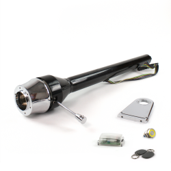 Roadster Column Black 5.5" Drop 6 Hole Push Button YL w/ RFID - Part Number: HEXCB3XXX0556PYL1