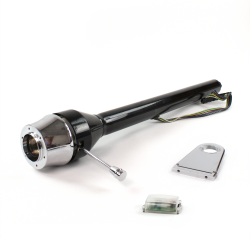 Roadster Column Black 5.5" Drop 6 Hole Push Button  - Part Number: HEXCB3XXX0556PXX0