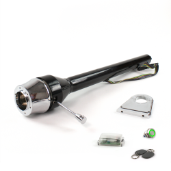 Roadster Column Black 4.5" Drop 6 Hole Push Button GN w/ RFID - Part Number: HEXCB3XXX0456PGN1