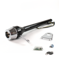 Roadster Column Black 4.5" Drop 6 Hole Push Button BL w/ RFID - Part Number: HEXCB3XXX0456PBL1