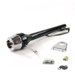 Roadster Column Black 4.5" Drop 6 Hole Push Button YL w/ RFID - Part Number: HEXCB3XXX0456PYL1