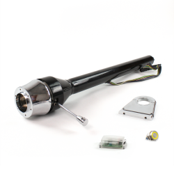 Roadster Column Black 4.5" Drop 6 Hole Push Button YL  - Part Number: HEXCB3XXX0456PYL0