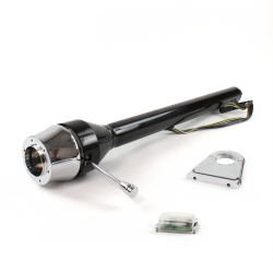 Roadster Column Black 4.5" Drop 6 Hole Push Button  - Part Number: HEXCB3XXX0456PXX0