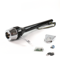 Roadster Column Black 3.5" Drop 6 Hole Push Button BL w/ RFID - Part Number: HEXCB3XXX0356PBL1