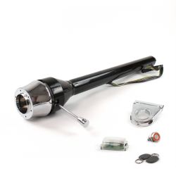 Roadster Column Black 3.5" Drop 6 Hole Push Button RD w/ RFID - Part Number: HEXCB3XXX0356PRD1