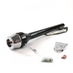 Roadster Column Black 3.5" Drop 6 Hole Push Button RD  - Part Number: HEXCB3XXX0356PRD0