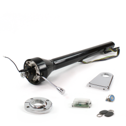 Roadster Column Black FLR MNT 5.5" Drop Push Button BL w/ RFID - Part Number: HEXCB3XXX155XPBL1