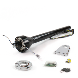 Roadster Column Black FLR MNT 5.5" Drop Push Button YL w/ RFID - Part Number: HEXCB3XXX155XPYL1