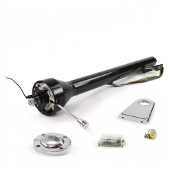 Roadster Column Black FLR MNT 5.5" Drop Push Button YL  - Part Number: HEXCB3XXX155XPYL0