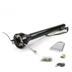 Roadster Column Black 5.5" Drop Push Button YL w/ RFID - Part Number: HEXCB3XXX055XPYL1