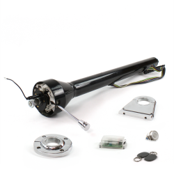 Roadster Column Black FLR MNT 4.5" Drop Push Button WH w/ RFID - Part Number: HEXCB3XXX145XPWH1