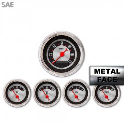 5 Ga. Set - SAE Amer Retro Rod II, Rd Clasic Nedl, Chrom Trm Rings~Style Kit DIY - Part Number: GAR2137ZEXQABBE