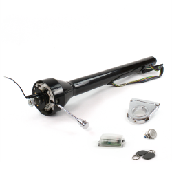 Roadster Column Black 3.5" Drop Push Button WH w/ RFID - Part Number: HEXCB3XXX035XPWH1