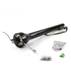 Roadster Column Black 3.5" Drop Push Button GN  - Part Number: HEXCB3XXX035XPGN0