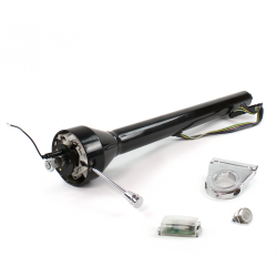 Roadster Column Black 3.5" Drop Push Button WH  - Part Number: HEXCB3XXX035XPWH0