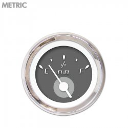 Fuel level Ga. - DECO XT Grey, Wht Vintage Nedl, Chrome Trm Rings~Style Kit DIY - Part Number: GAR213ZMXKABAD