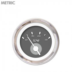 H2O Temp Ga. - Metric DECO XT Gray Wht Vintage Nedl, Chrom Trm Rngs~Style Kit - Part Number: GAR213ZMXLABAD