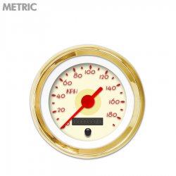 Speedo Ga. - Metric DECO XT Tan, Rd Vintage Nedl, Gold Trm Rings~Style Kit DIY - Part Number: GAR216ZMXHAAAE