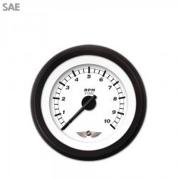 Tach Ga. w/ emblem - Classic, Black Mod Needles, Black Trim Rings Style Kit DIY - Part Number: GAR21ZEAIACCC