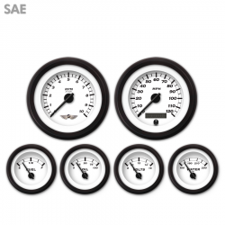 6 Ga. Set w/ emblem SAE Classic, Black Mod Nedl, Black Trm Rings Style Kit DIY - Part Number: GAR21ZEARACCC