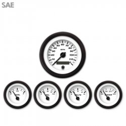 5 Ga. Set - SAE Classic, Black Mod Needles, Black Trim Rings Style Kit DIY - Part Number: GAR21ZEXQACCC