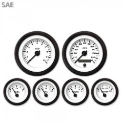 6 Ga. Set - SAE Classic, Black Mod Needles, Black Trim Rings Style Kit DIY - Part Number: GAR21ZEXRACCC