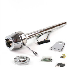 Roadster Column Stainless FLR MNT 5.5" Drop 6 Hole Push Button YL w/ RFID - Part Number: HEXXX1556PYL1