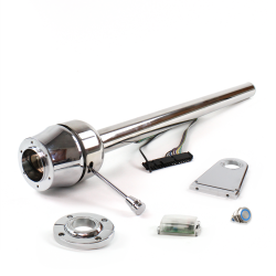 Roadster Column Stainless FLR MNT 5.5" Drop 6 Hole Push Button BL  - Part Number: HEXXX1556PBL0