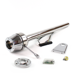 Roadster Column Stainless FLR MNT 5.5" Drop 6 Hole Push Button YL  - Part Number: HEXXX1556PYL0