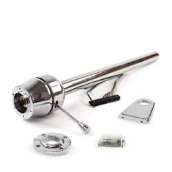 Roadster Column Stainless FLR MNT 5.5" Drop 6 Hole Push Button  - Part Number: HEXXX1556PXX0