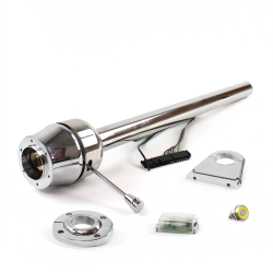 Roadster Column Stainless FLR MNT 4.5" Drop 6 Hole Push Button YL  - Part Number: HEXXX1456PYL0