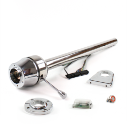 Roadster Column Stainless FLR MNT 4.5" Drop 6 Hole Push Button RD  - Part Number: HEXXX1456PRD0