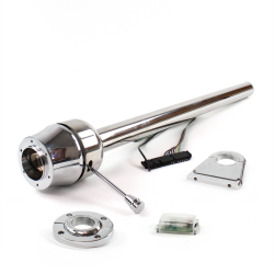 Roadster Column Stainless FLR MNT 4.5" Drop 6 Hole Push Button  - Part Number: HEXXX1456PXX0