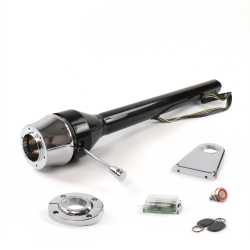 Roadster Column Black FLR MNT 5.5" Drop 6 Hole Push Button RD w/ RFID - Part Number: HEXCB3XXX1556PRD1