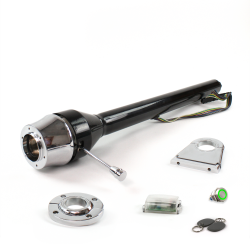 Roadster Column Black FLR MNT 4.5" Drop 6 Hole Push Button GN w/ RFID - Part Number: HEXCB3XXX1456PGN1