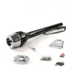 Roadster Column Black FLR MNT 4.5" Drop 6 Hole Push Button RD w/ RFID - Part Number: HEXCB3XXX1456PRD1