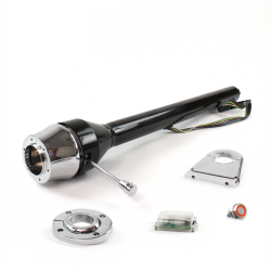 Roadster Column Black FLR MNT 4.5" Drop 6 Hole Push Button RD  - Part Number: HEXCB3XXX1456PRD0