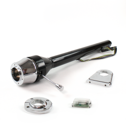 Roadster Column Black FLR MNT 4.5" Drop 6 Hole Push Button  - Part Number: HEXCB3XXX1456PXX0